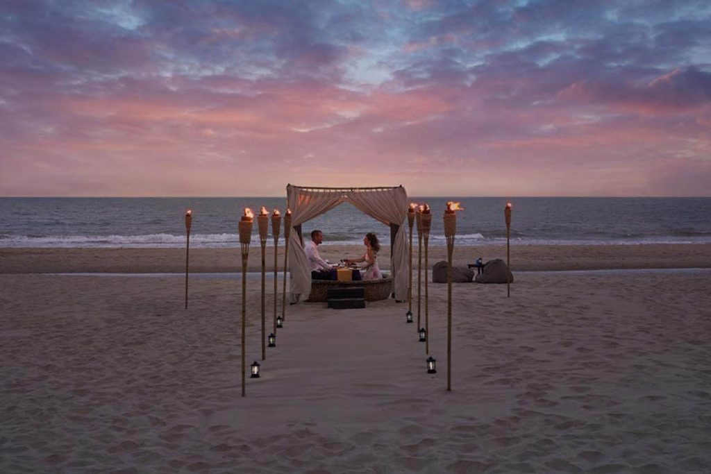 Sunset beach dining at Anantara Mui Ne