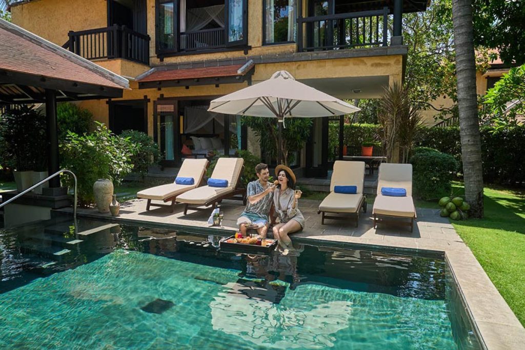 The private pool villas at Anantara Mui Ne