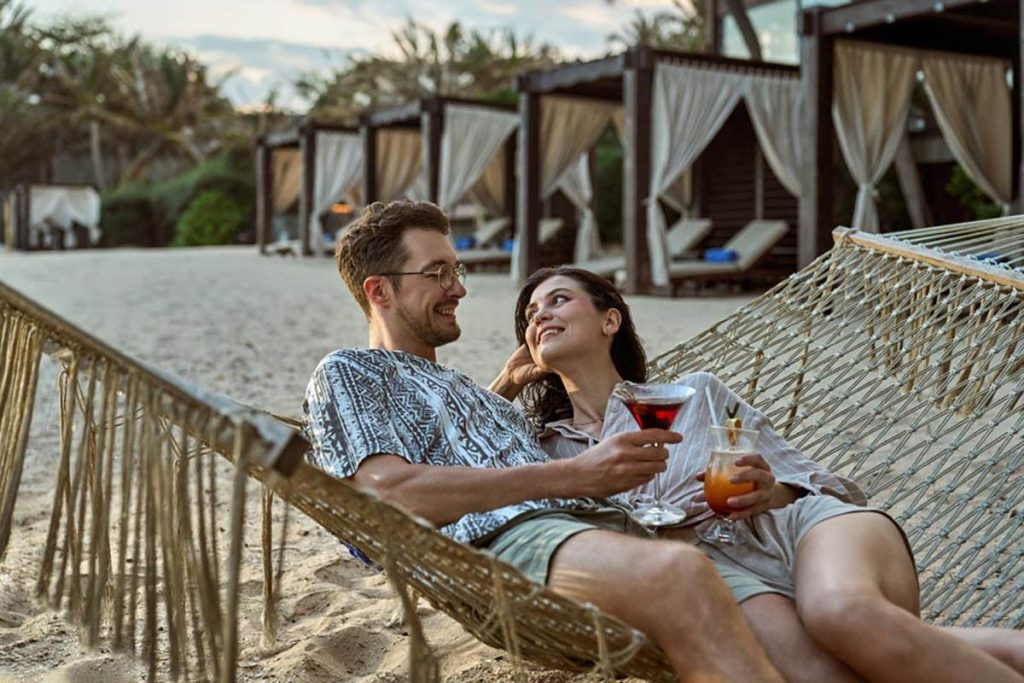 Relaxing on the terrace at Anantara Mui Ne